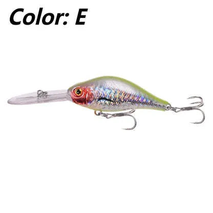 Floating Rock Little Fat Man deep diving fishing lure showing 10.5cm length and diving lip design