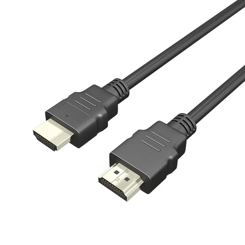 Black HDMI cable with nickel-plated connectors for set-top box connections, available in 1m to 5m lengths