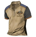 Golf 3D printed polo shirt in solid colour with loose fit pullover design