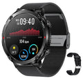 T30 Smart Watch with 52mm IPS touchscreen in black colour, showing Bluetooth calling and health monitoring functions