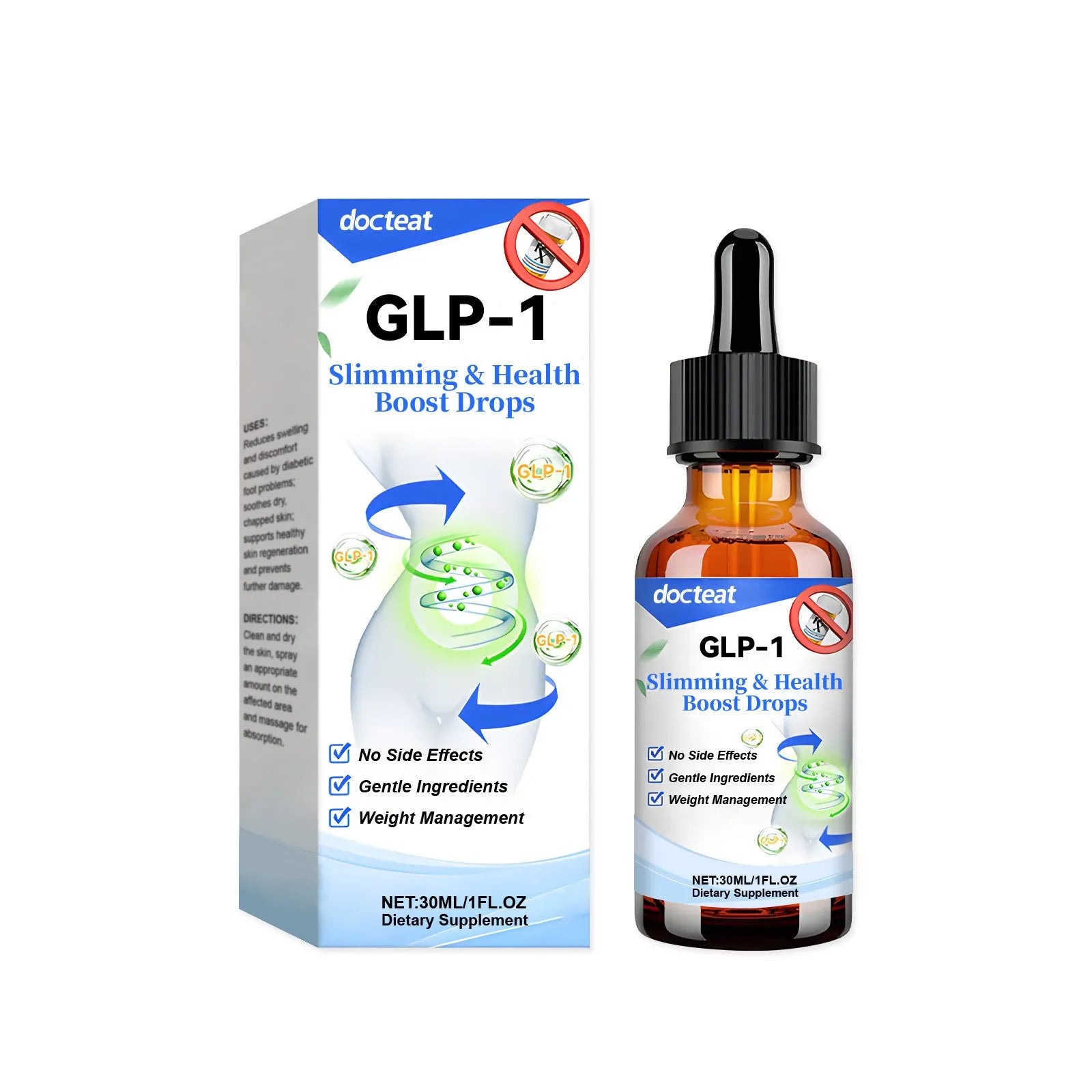 30ml bottle of Traditional Chinese Medicine Extract intestinal care drops with dropper applicator