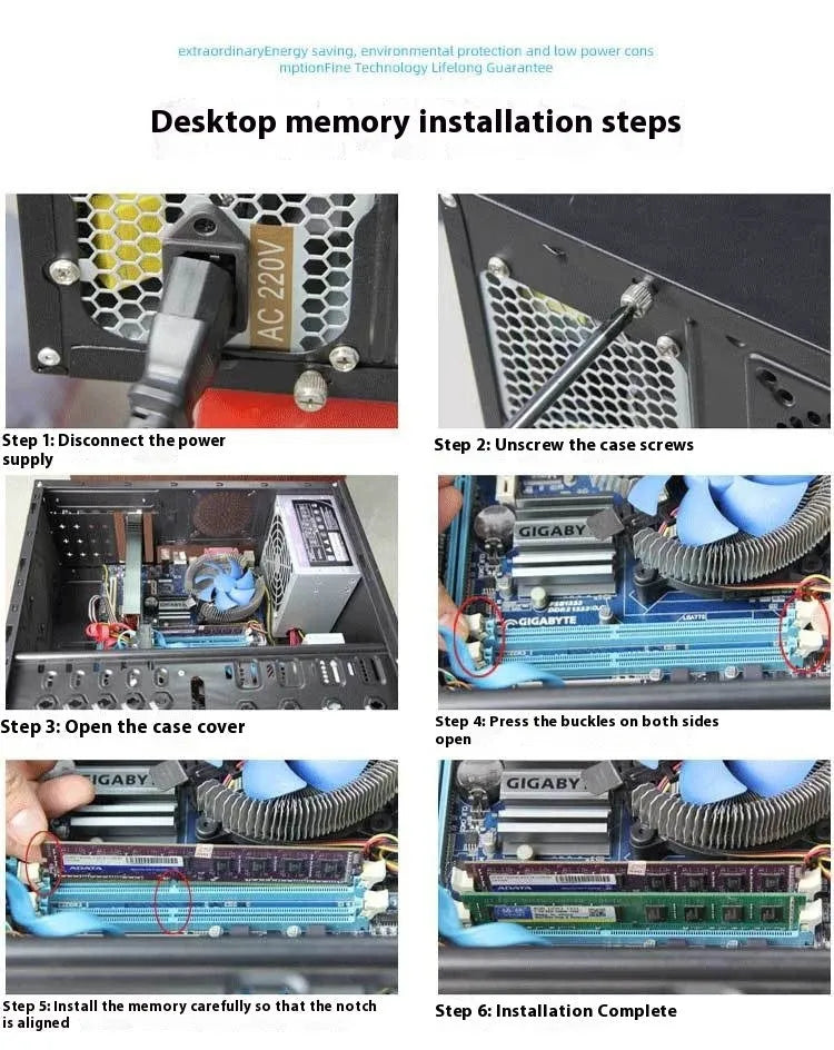 4GB DDR3 1600 desktop memory module with 240-pin DIMM design