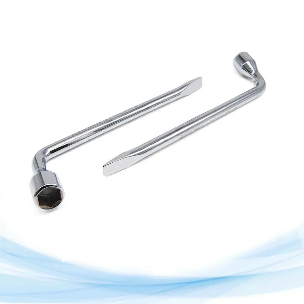 A 19mm L-shaped socket wrench tool made from dark CR-V steel.