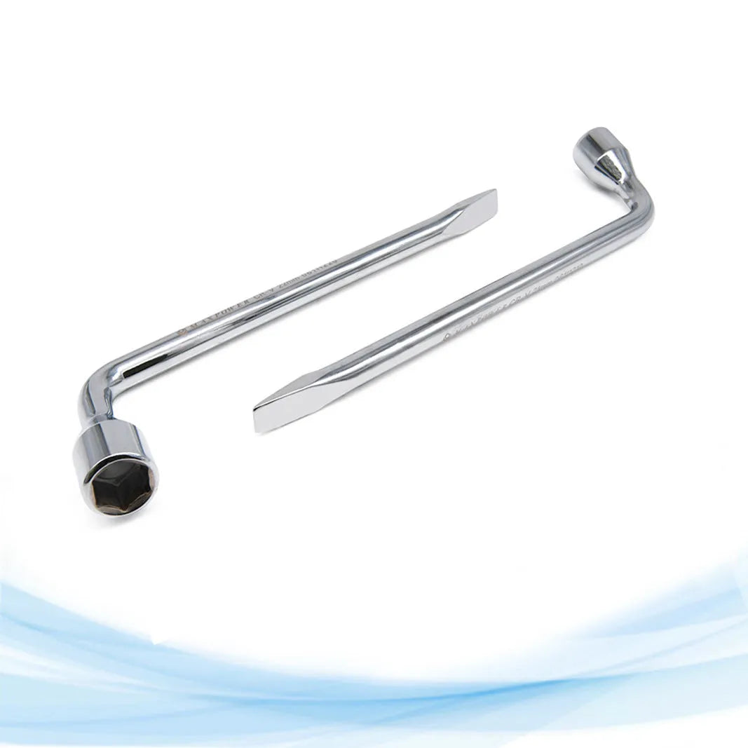 A 19mm L-shaped socket wrench tool made from dark CR-V steel.