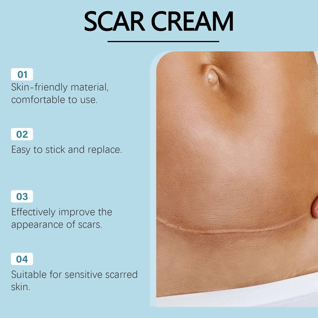 One roll of transparent silicone scar patch paster for scar management.