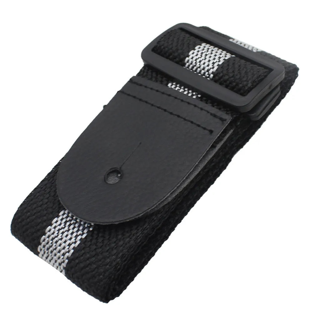 Woven crossbody strap for musical instruments in five colour options on guitar