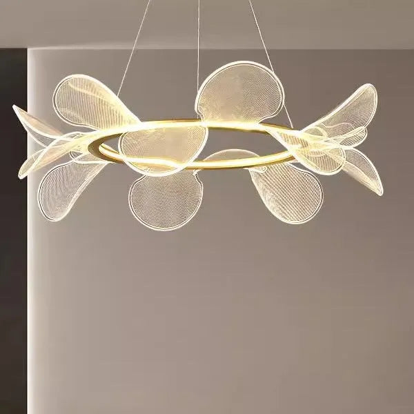 Italian minimalistic art chandelier with iron frame and acrylic shade, available in 50cm, 80cm, and 78cm formats