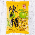 Assortment pack of plum sugar, guava, and tangerine peel flavoured hard candies in separate bags.