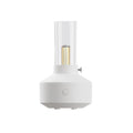 Retro 150ml ultrasonic humidifier with candlelight night light, black or white, USB aroma diffuser