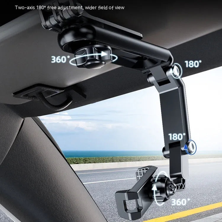 Car mobile phone bracket with clip stable base mounted on dashboard holding smartphone