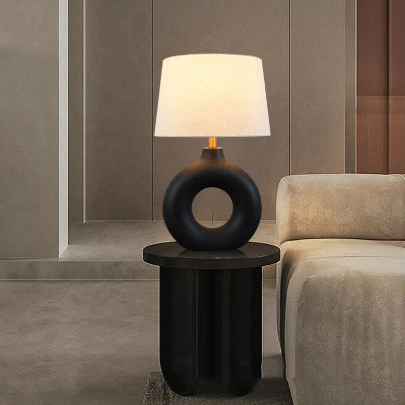 Japanese style ceramic pottery pot table lamp with 52cm height and 33cm diameter