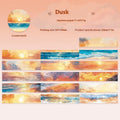 Japanese paper decorative tape roll with sky theme designs showing colourful clouds, twilight, and moonlight sky colour variations