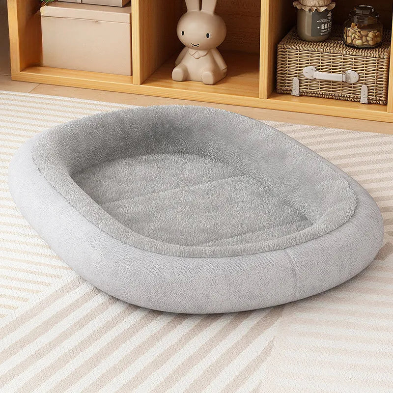 Grey outdoor dog kennel with detachable roof and washable mat for small medium-sized dogs