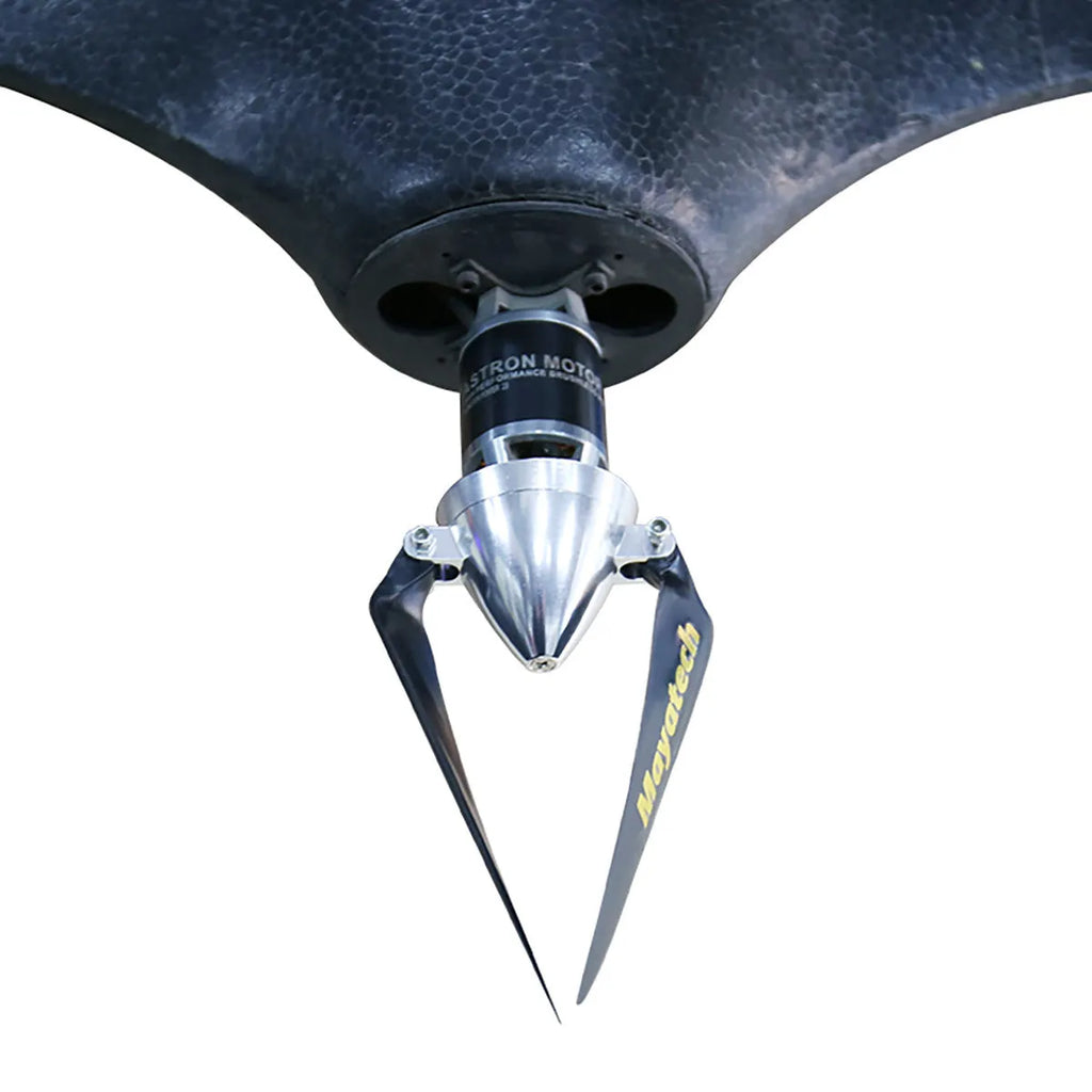 Black folding paddle with quick disassembly mechanism and 12x6.5cm fittings for kayaks