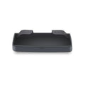 Black silicone sunglasses case installed inside a Tesla Model 3 or Y centre console armrest.