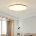 Japanese minimalist wood and acrylic LED ceiling lamp with three colour light options