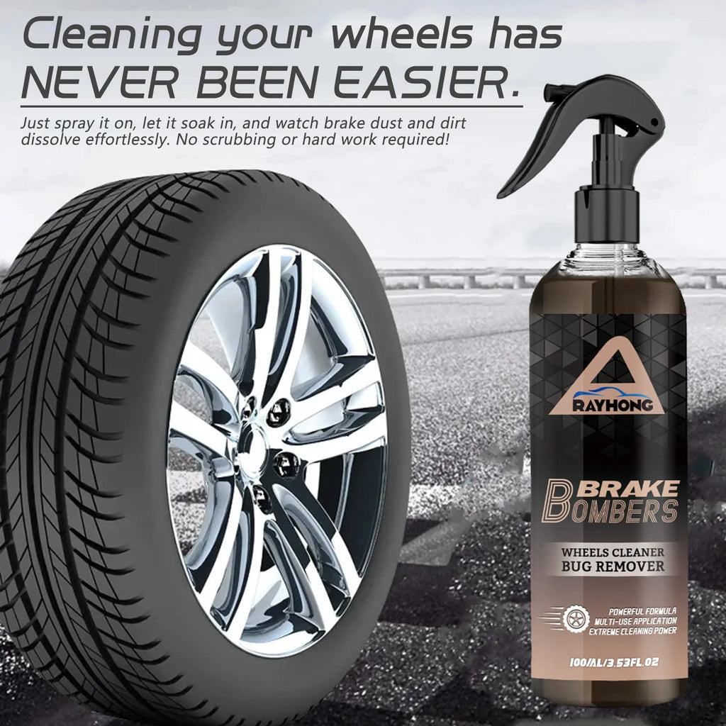 120ml car brake cleanser bottle and sponge towel for rust removal and polishing