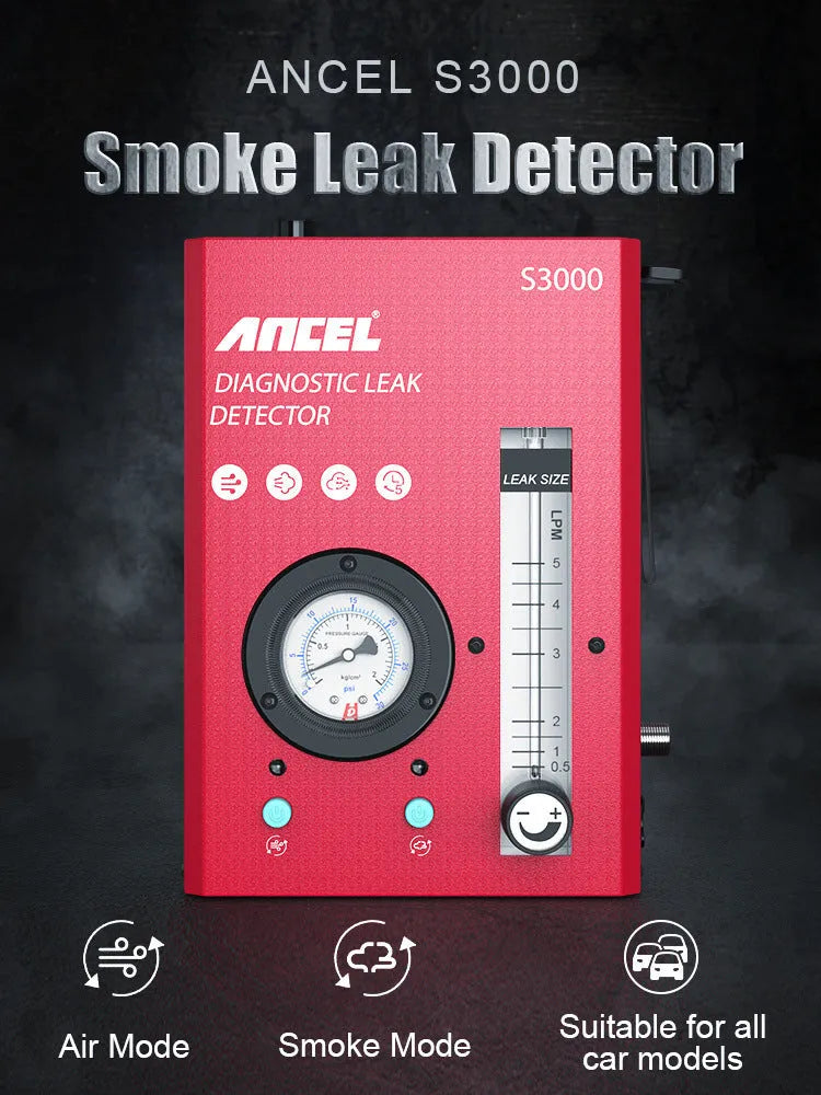 S3000 automotive vacuum leak detector smoke tool for engine diagnostic testing