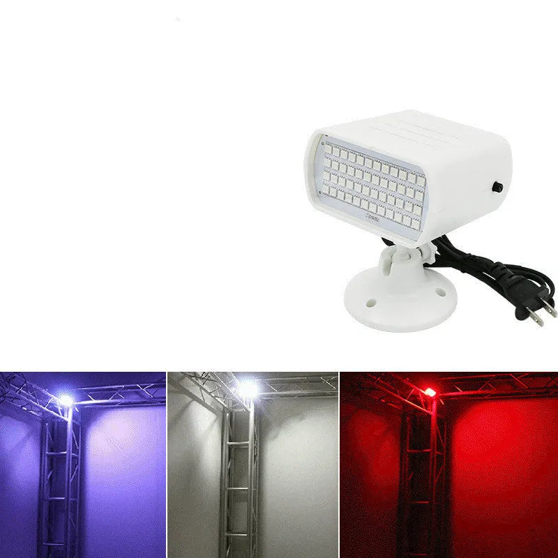 Sound control 48 LED strobe light with compact housing and dual flash modes