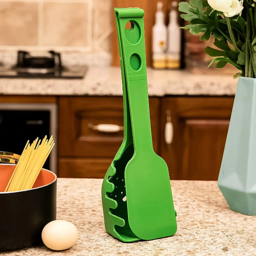 Multifunction kitchen spoon set with plastic shovel and spaghetti spoon for cooking tasks