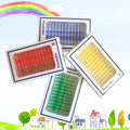 48-piece educational microscope slide set with colour-coded boxes containing plant and animal specimens.