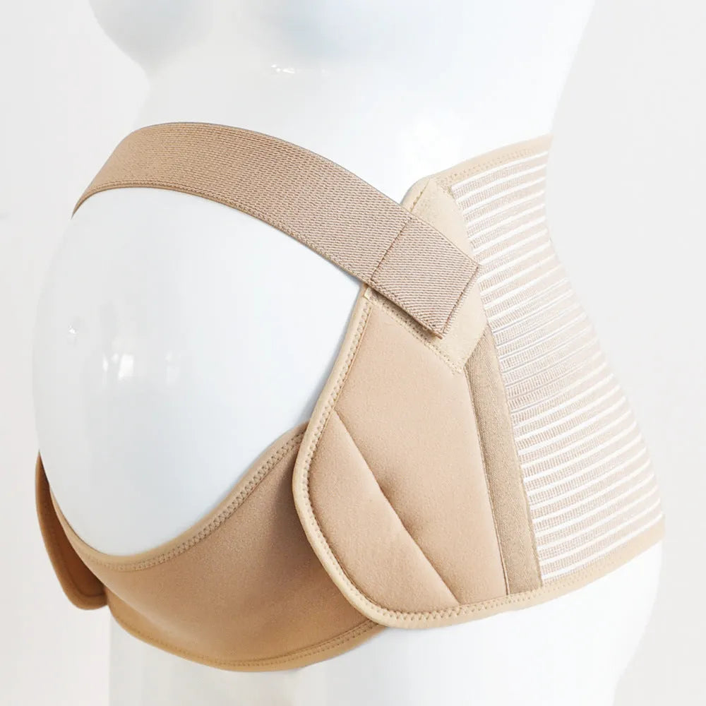 Adjustable maternity support belt with Velcro closure in elastic material for pregnancy abdominal relief