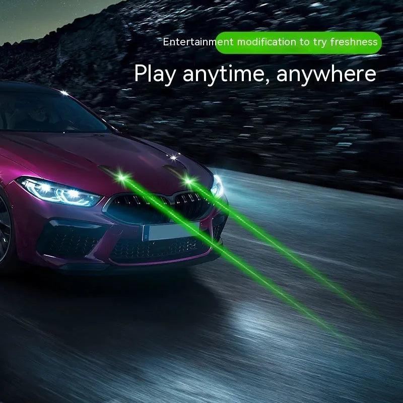 Remote-controlled black car strobe light for anti-collision warning in rain and fog weather.