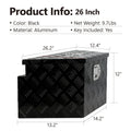 26-inch black aluminium alloy toolbox with T Casting construction