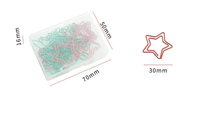 Christmas creative special-shaped colour paper clips set of 18 pieces with mixed festive colours