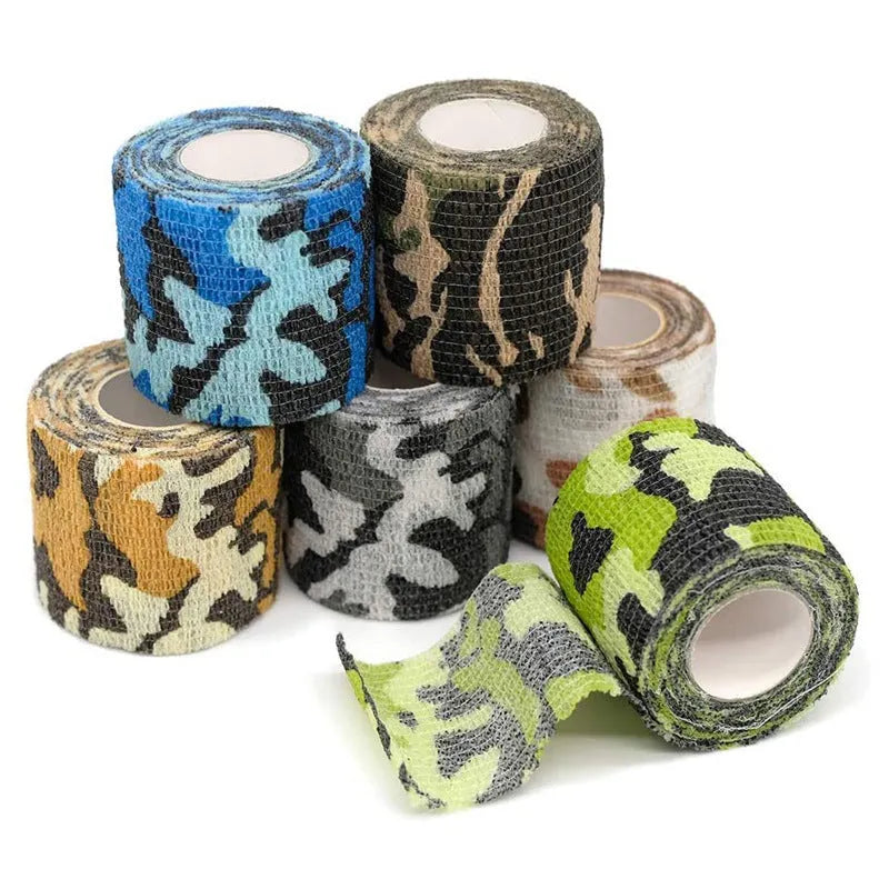 Camouflage elastic bandage roll for wrapping hunting camera legs and telescopic equipment