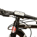 Black bicycle headlight with LED illumination for cycling safety