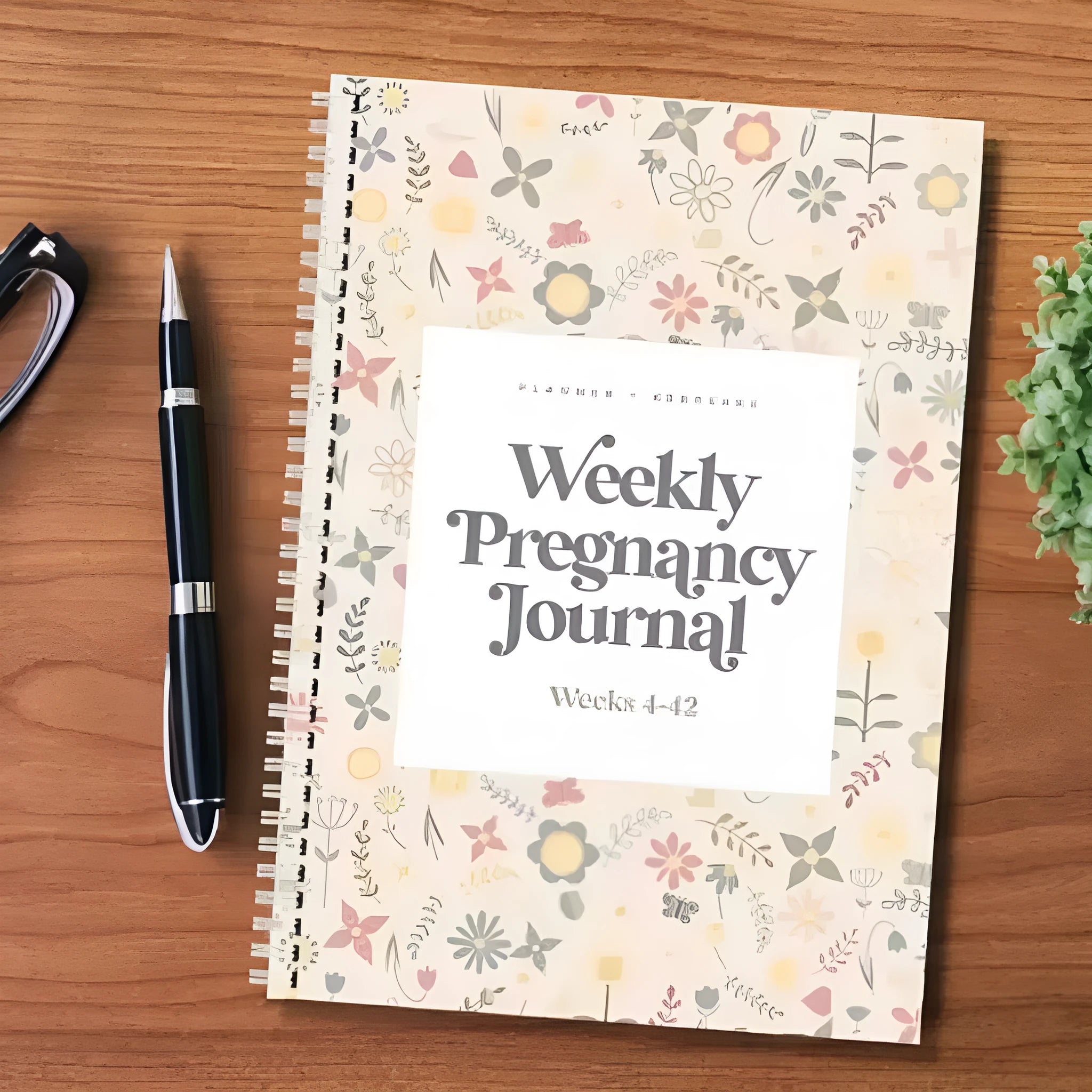 A5 pregnancy weekly diary notebook with organised sections for expectant mothers