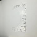 Transparent acrylic sewing patch ruler with measurement grid for T-shirt alignment