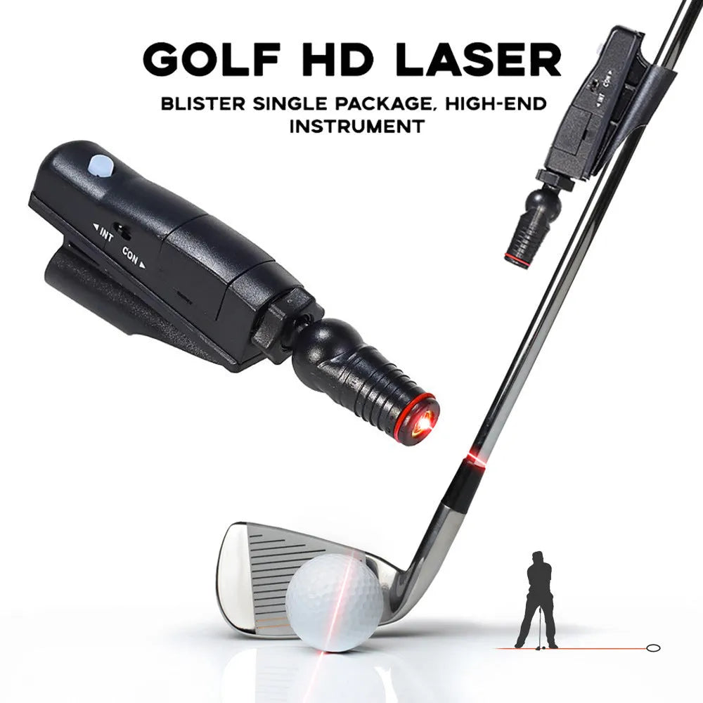 Black golf laser aiming instrument for push cart putting alignment