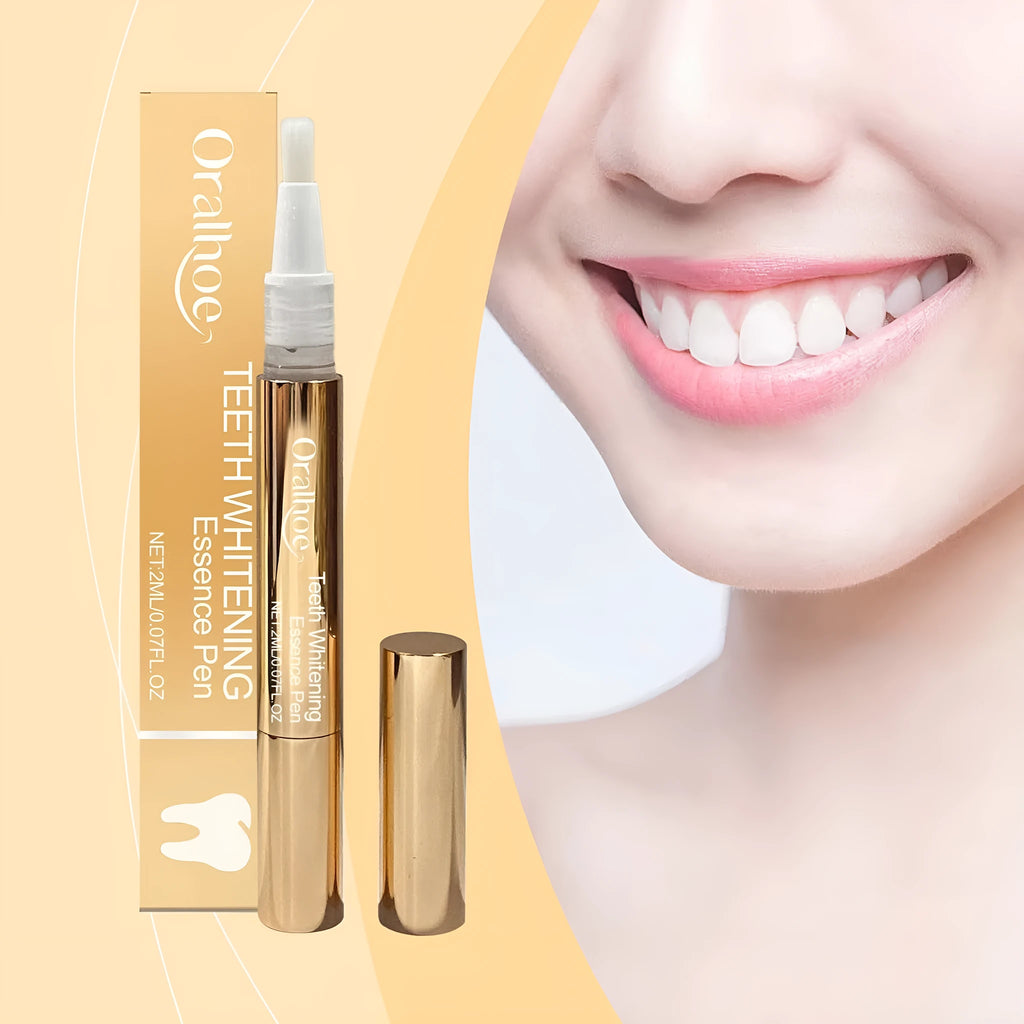 Portable tooth whitening pen with 2ml capacity for stain removal and teeth brightening