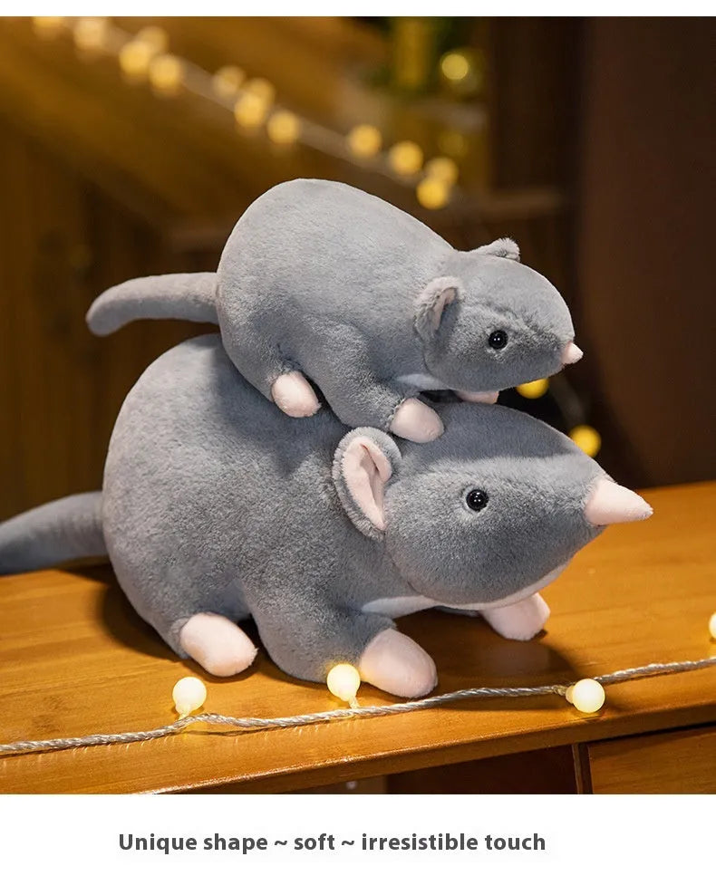 Cartoon mouse plush toy doll in 32cm, 50cm, and 100cm sizes.