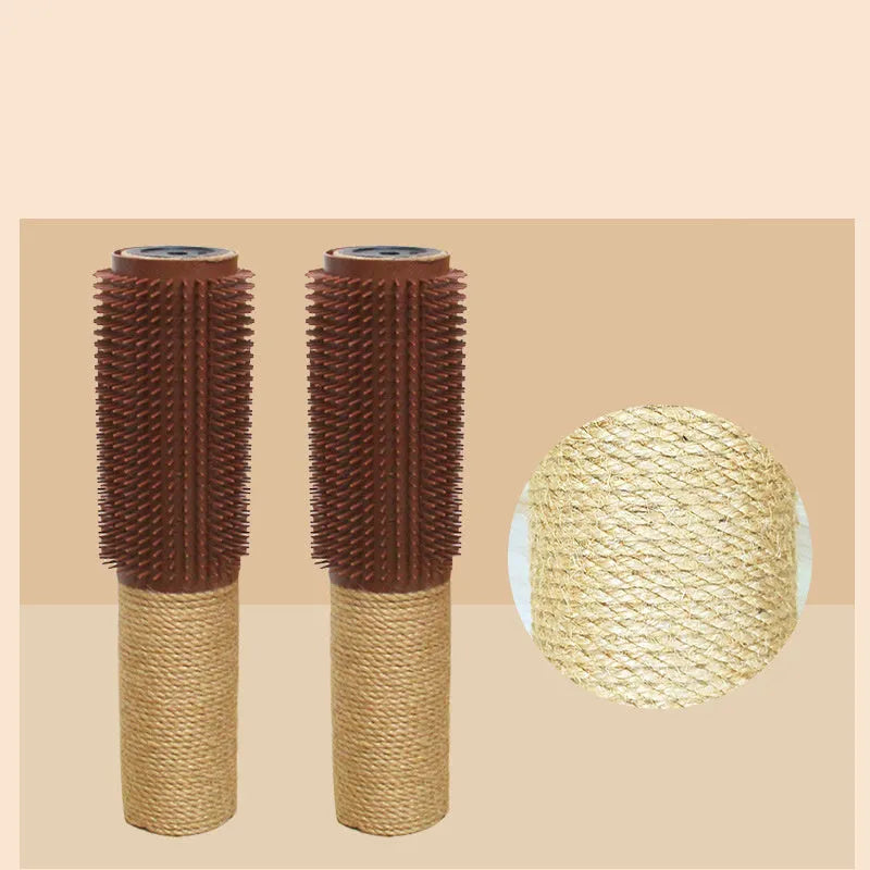 Brown sisal scratching post for cats showing 30cm height and 5.8cm diameter natural fibre column