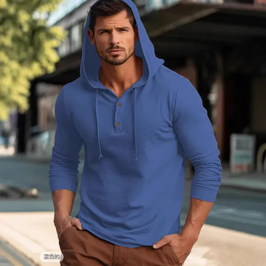 Youth sports hoodie top in 100% cotton with long sleeves, available in dark blue, apricot, black, blue, white, light green.