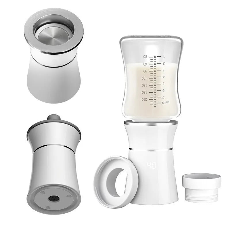 Automatic hot portable milk heater, 30W USB, polypropylene, in white or red