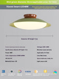 Modern flying saucer ceiling lamp with minimalist design in cream-style finish, showing diameter options and colour variations