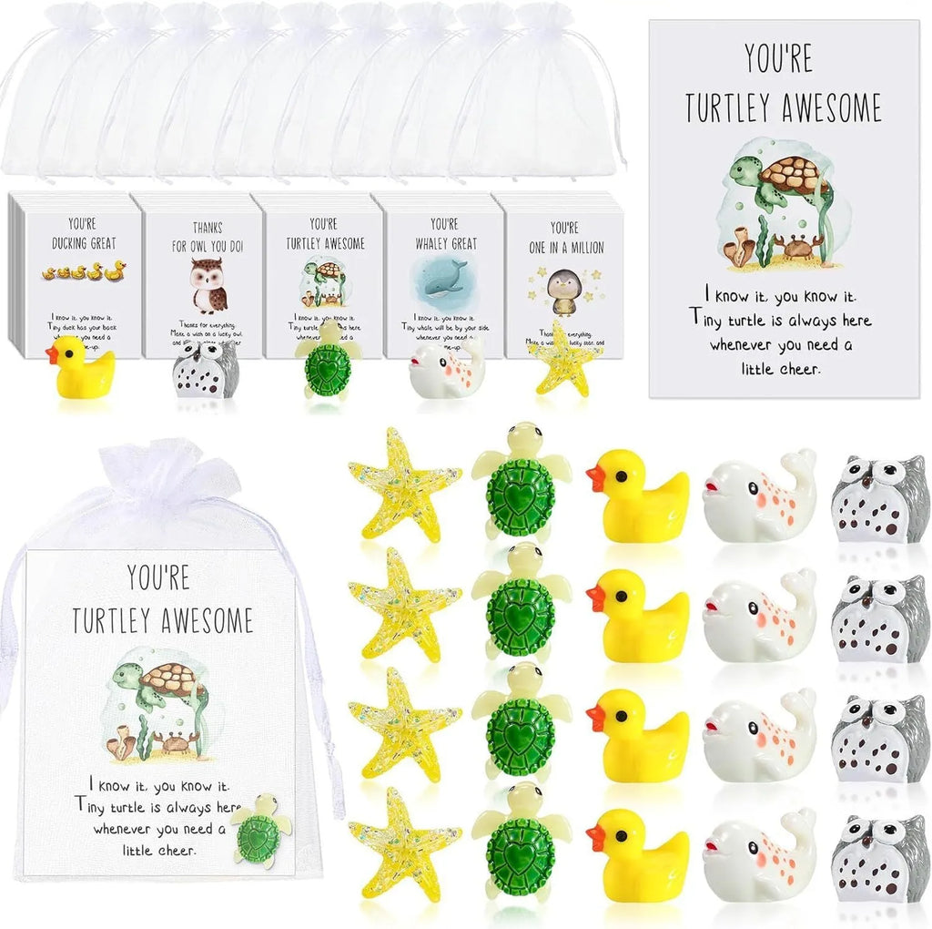 Set of resin memo cards with pun designs, available in quantities from 5 to 100 pieces