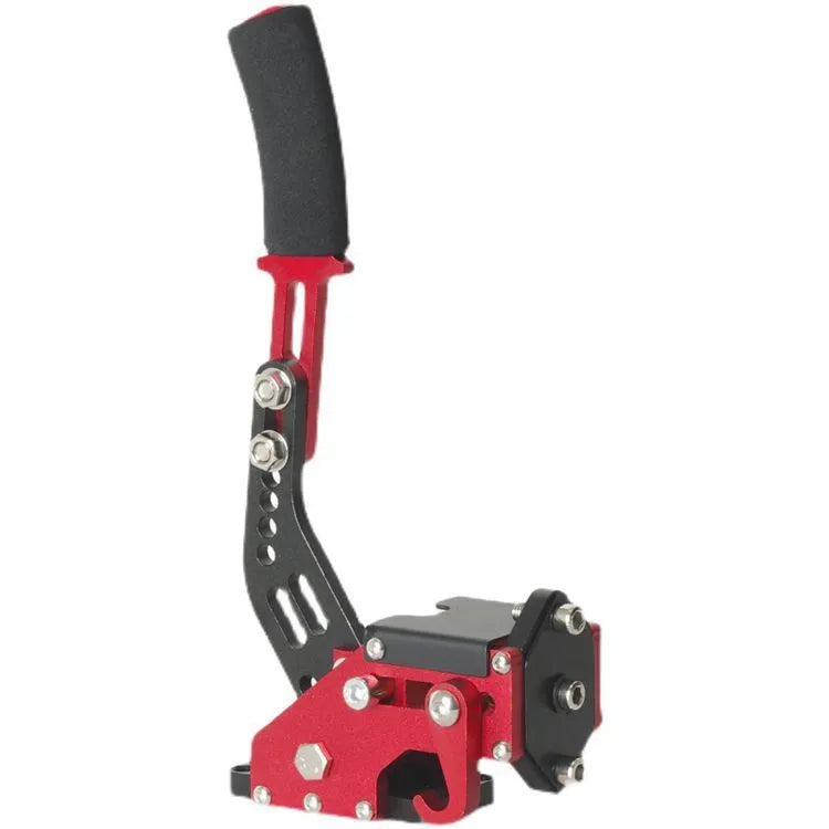 Linear handbrake accessory for Logitech and Thrustmaster PC racing steering wheels in blue colour.