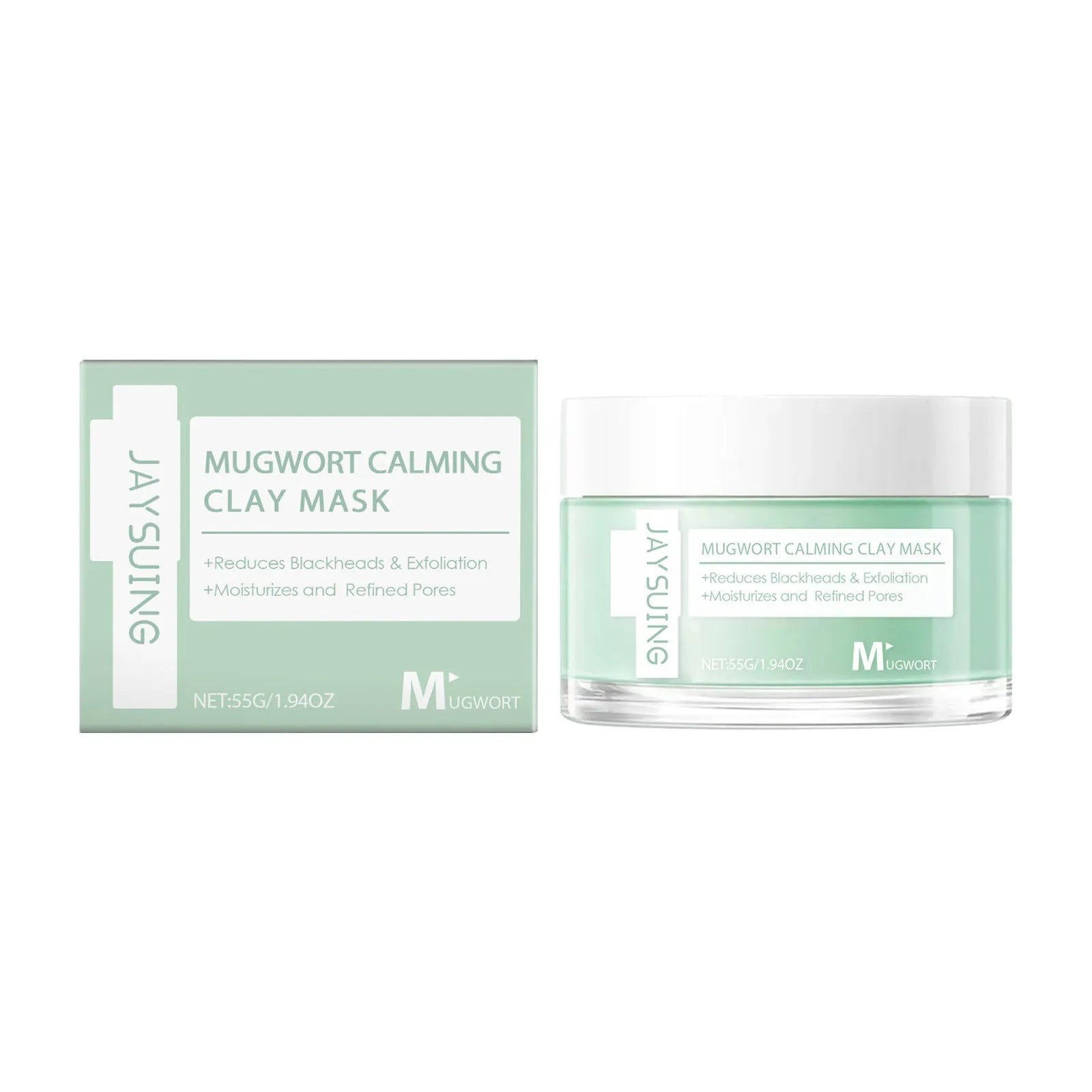 55g tube of bentonite clay acne treatment facial mud mask with moxa leaf extract for pore cleansing
