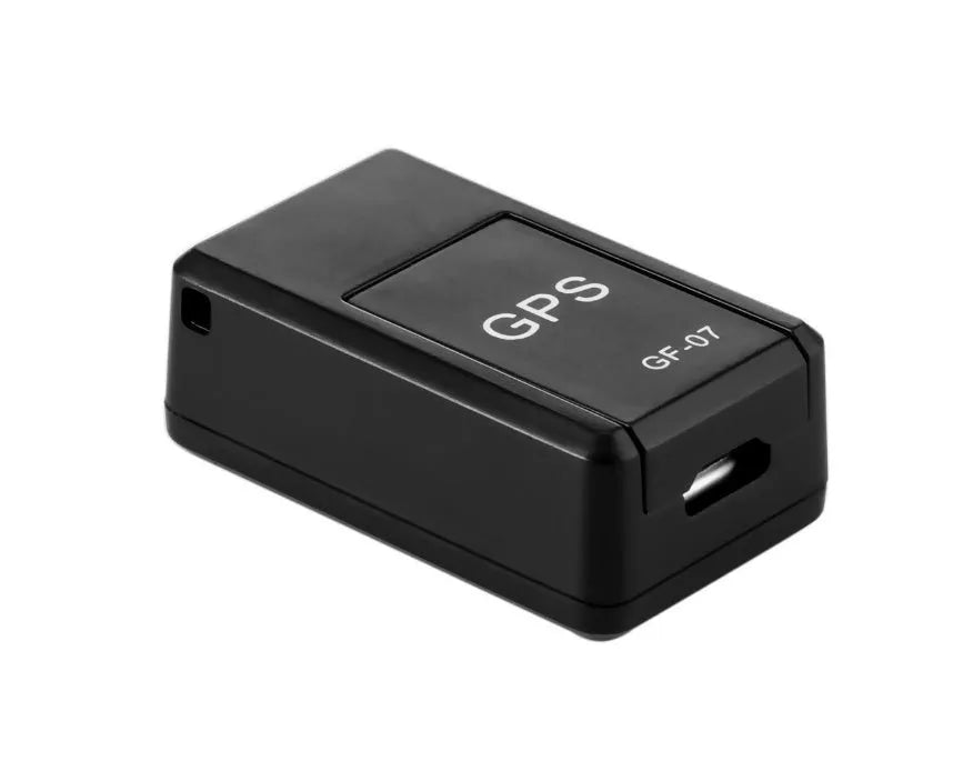 Anti-lost tracking alarm GF07 black ABS device with SOS alarm, 35x20x14mm, lithium battery