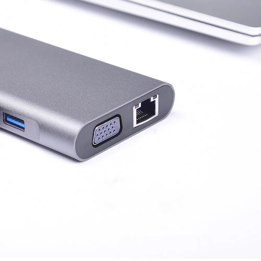 10-in-1 USB C docking station power bank compatible with Apple MacBook and iPhone devices