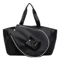 Black one-shoulder casual yoga storage bag with large capacity for gym equipment.