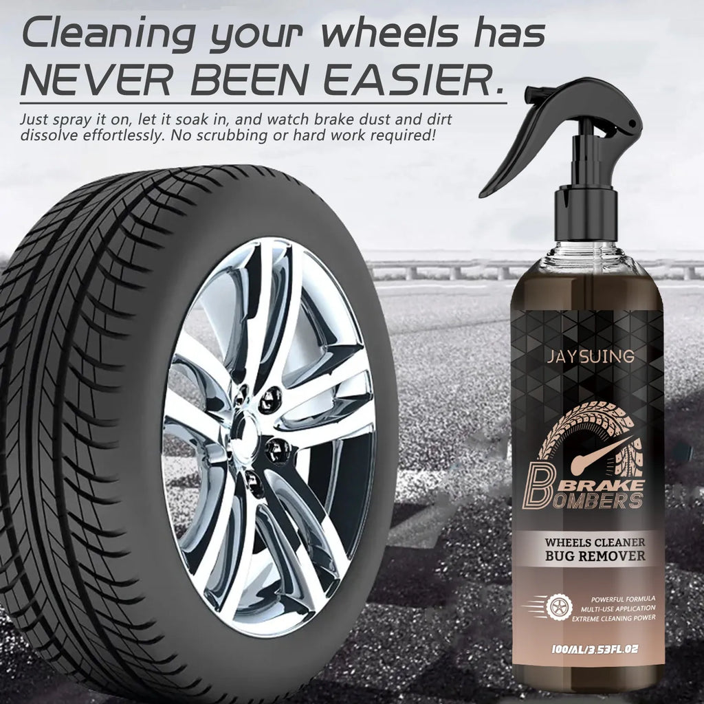 Car brake cleaner kit containing 100ml rust removal cleanser bottle, cleaning sponge, and microfibre cloth for disc maintenance