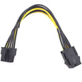 6P to 8P graphics card power cable extension measuring 20cm in length