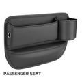 Car seat gap storage box with cup holder in black, white, or red, made from ABS plastic and PU leather