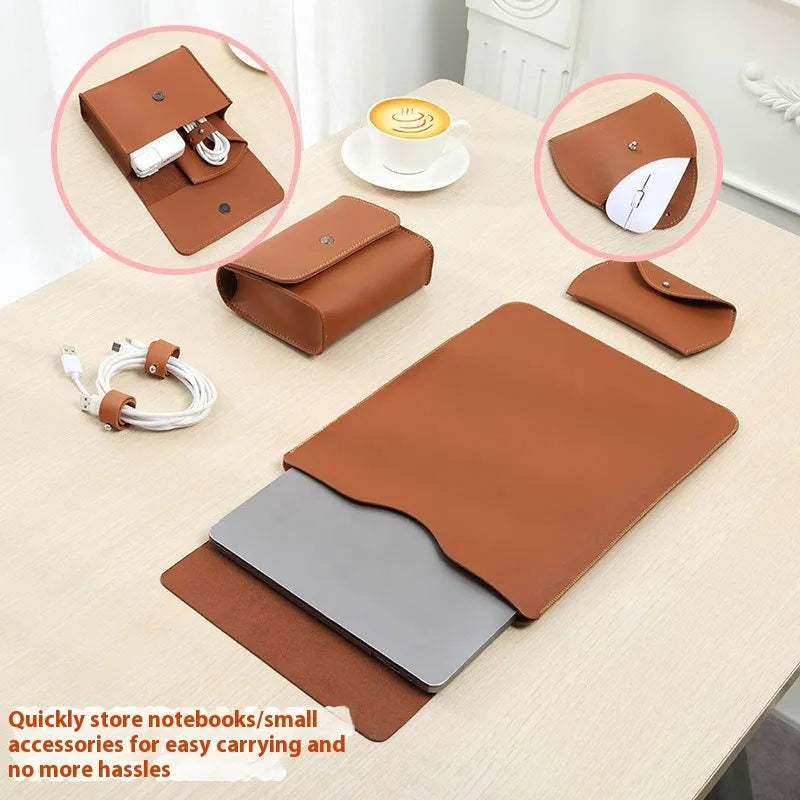 Lock Edge Notebook Leather Liner Bag set showing four imitation leather protective covers in different colours